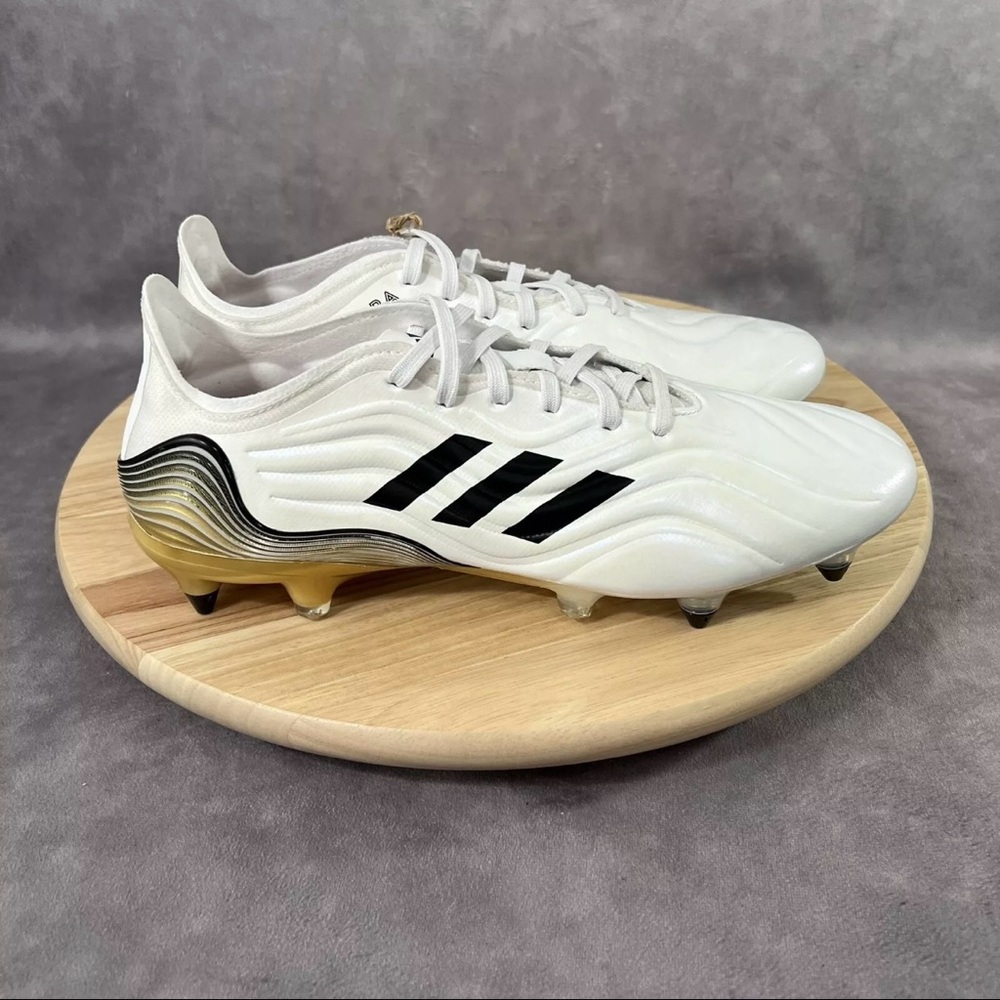 Adidas Copa Sense.1 SG Soccer Cleats Men 7.5 Women 8.5 White Gold Black HP7841